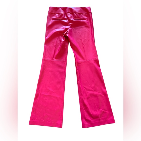 Alice + Olivia Olivia Pink Bootcut Vegan Leather Pant in Wild Pink Sz 14 new! - Picture 8 of 8